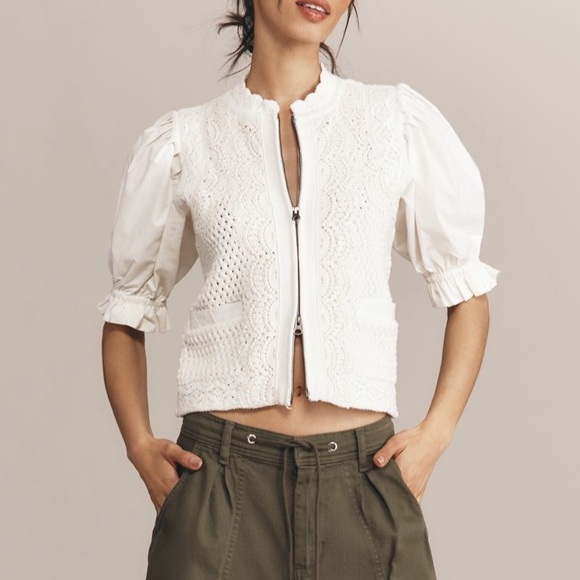 Anthropologie Mixed Media Cardigan Sweater - Picture 2 of 4